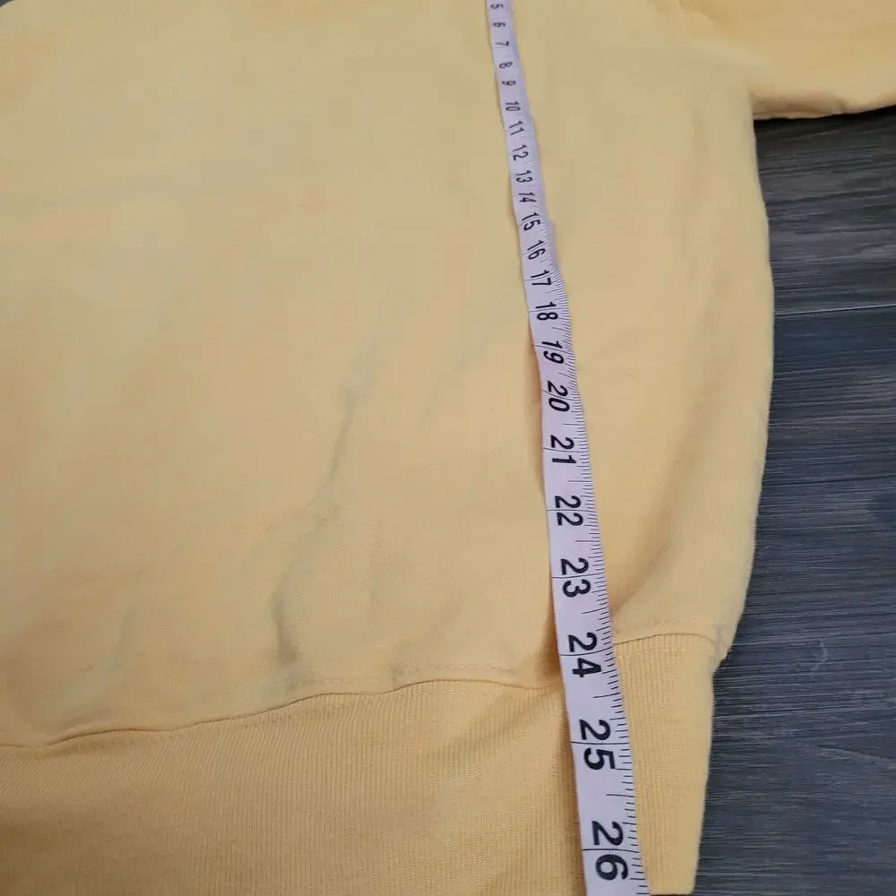 Disney Parks Walt Disney World Hoodie Sweatshirt Size M Yellow Pockets Cotton - Picture 6 of 6